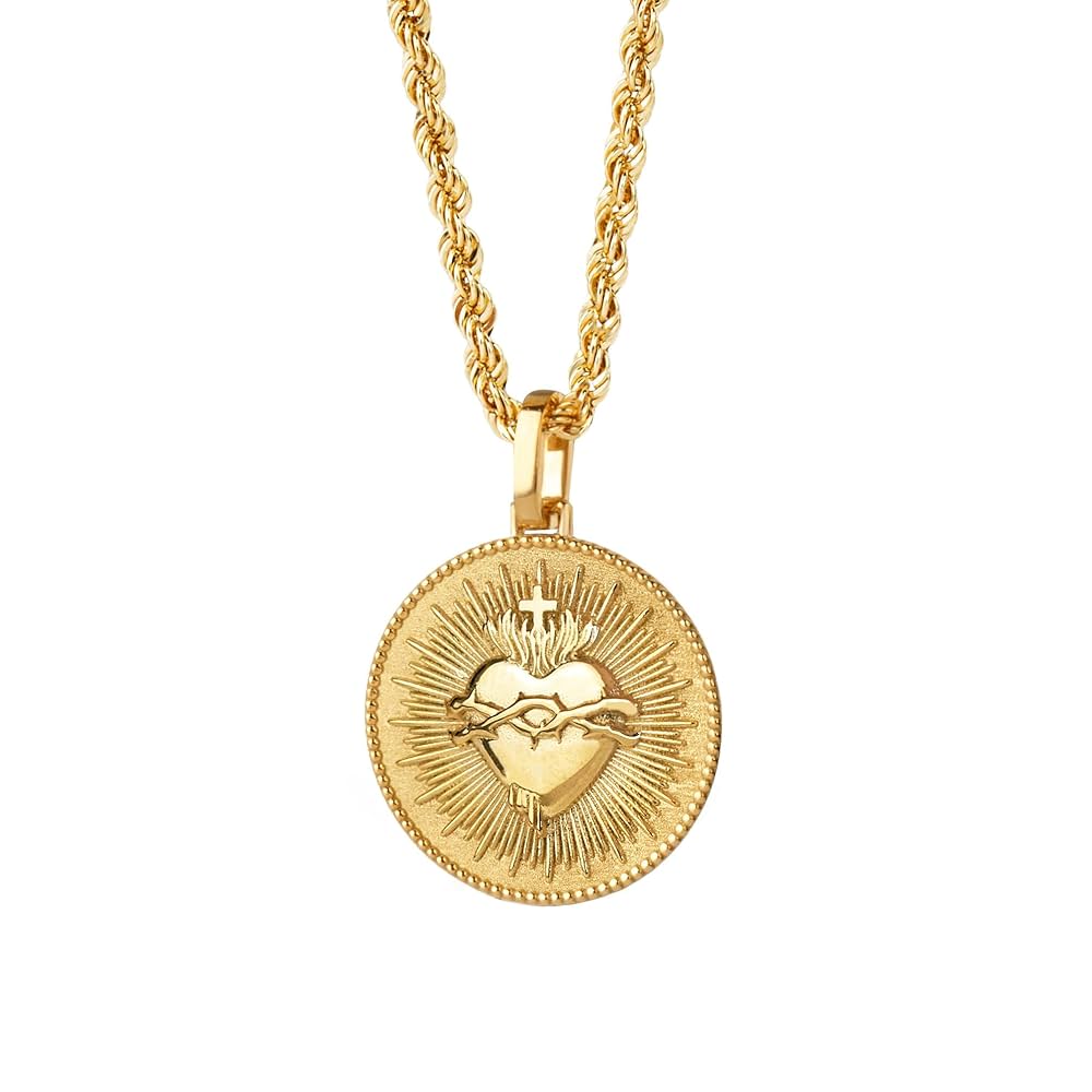 お値下げ中　Personal Jesus Heart pendant Amazon.com: Gold Sacred Heart Necklace, Heart of Jesus